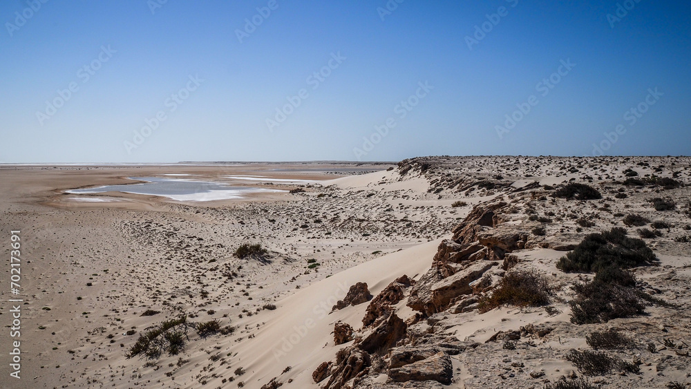 The landscape of Western Sahara in Northern Africa