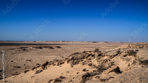 The landscape of Western Sahara in Northern Africa