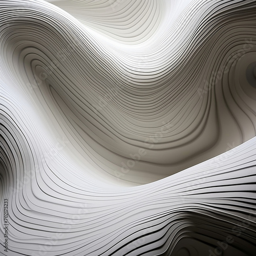 Wavy Lines Made of Concrete, Stone
