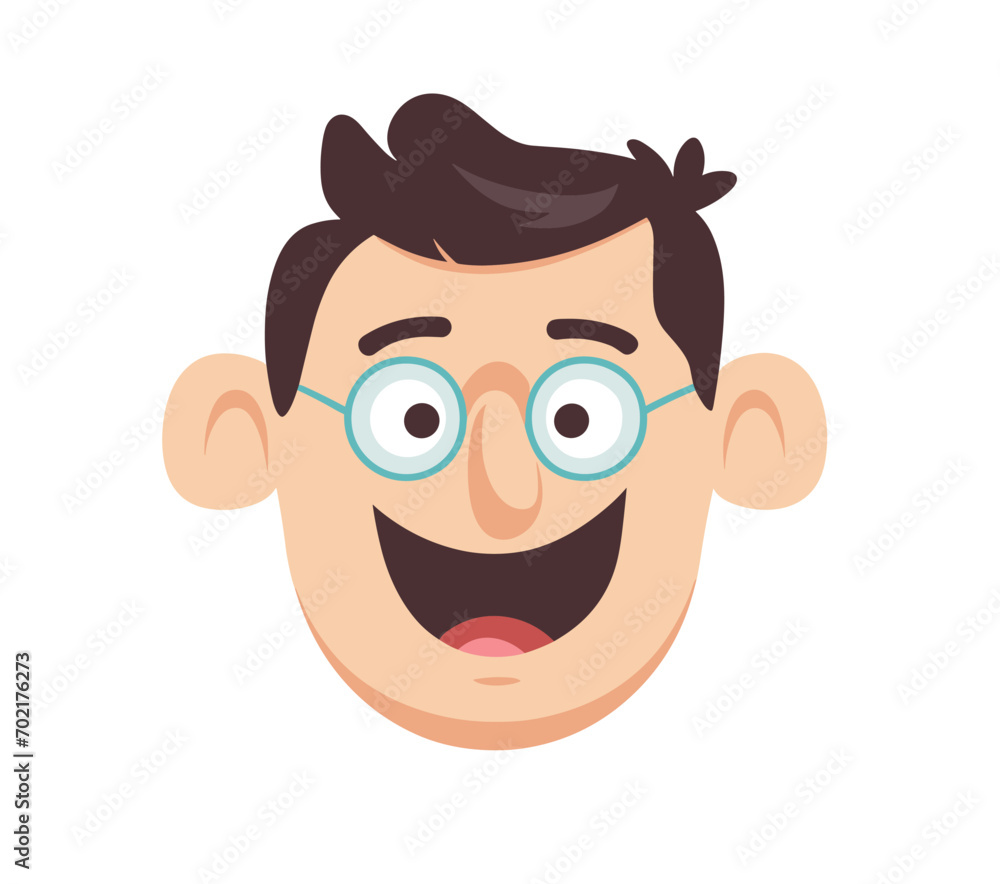 child with a smile wearing  Spectacles