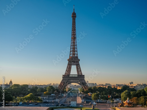 Eiffel Tower in Paris at dawn  © Natallia