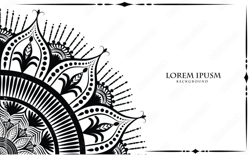 Beautiful floral pattern mandala art isolated on a white background ...