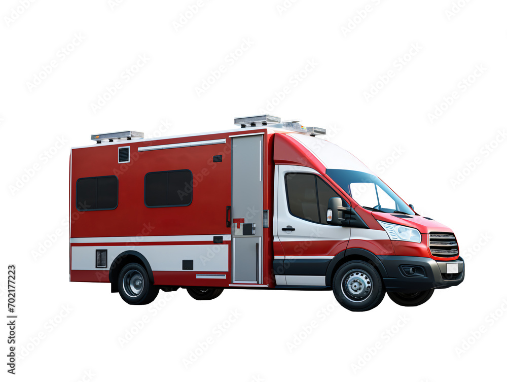 ambulance car isolated on white