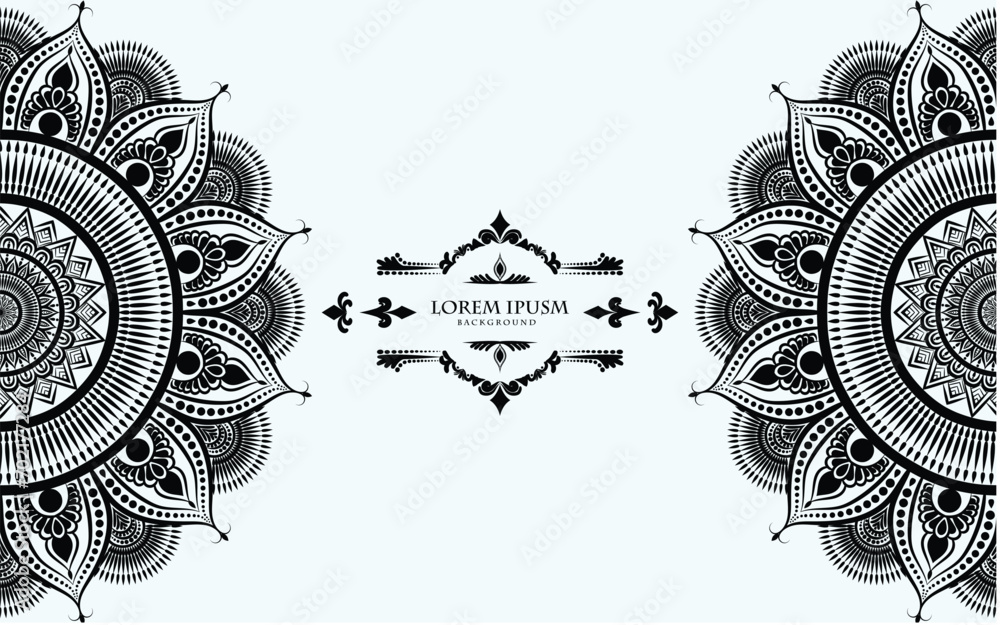 Beautiful floral pattern mandala art isolated on a white background ...