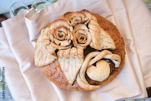 dekoracyjny chleb dla pary młodej