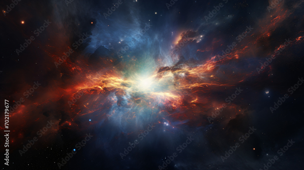 Unknown galaxy star explosion