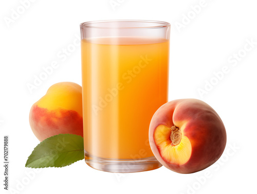 glass of peach juice