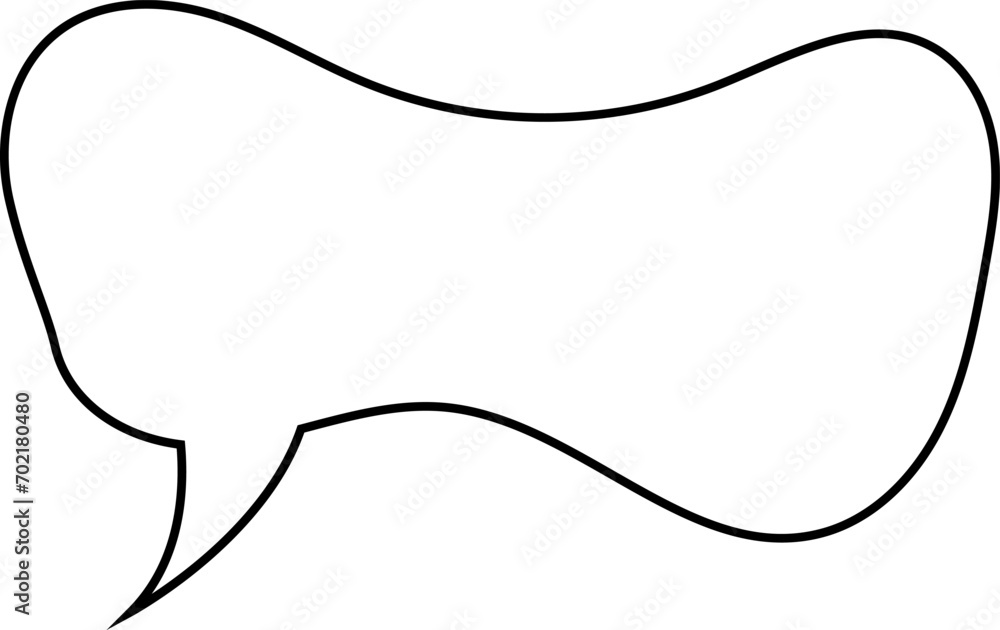 Vector speech bubbles Hand-drawn image Vector speech bubbles Hand-drawn image
