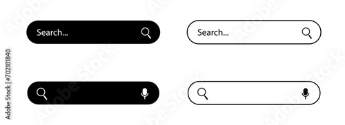 Search bar. Search bar vector icons in flat design.Vector illustration