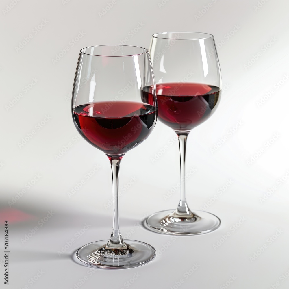 Elegant Set of Red Wine Glasses with Reflective Stems Elegant Set of Red Wine Glasses with Reflective Stems