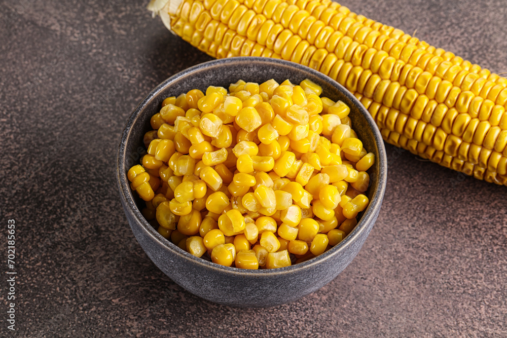 Marinated corn in the bowl Marinated corn in the bowl