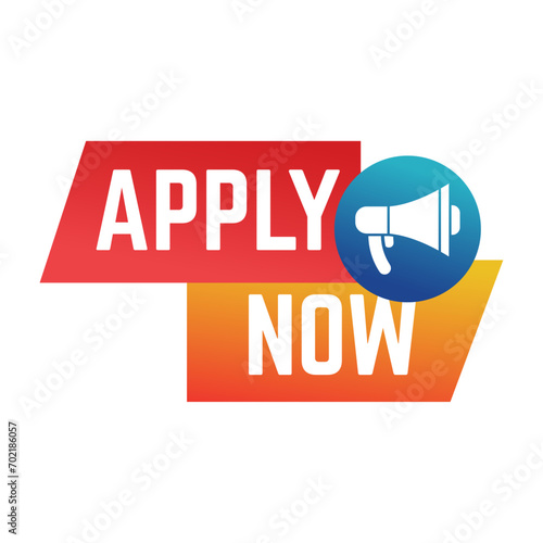 Apply now job submit button icon. Vector apply now button.