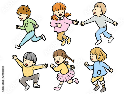 走る元気な子ども達