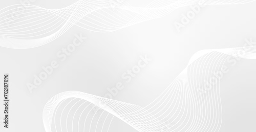 White wave line pattern abstract background. Cover. Technology wallpaper. Vector illustration