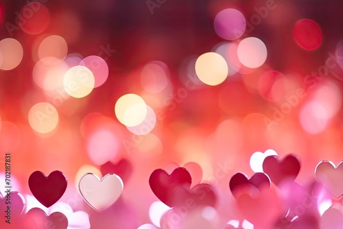 Valentine Heart Abstract Pink Background valentine's day wallpaper Heart holiday backdrop © chartchai