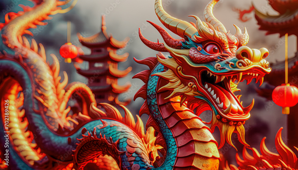custom made wallpaper toronto digitalBeautiful fantasy dragon. Year of the Dragon according to the eastern horoscope