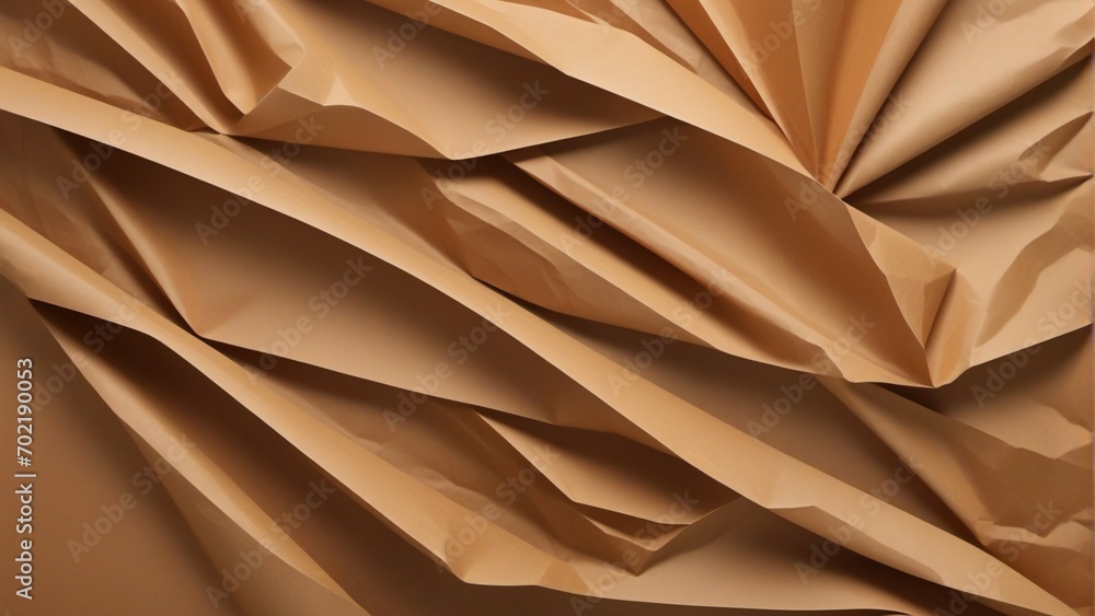 Crinkled brown paper background Crinkled brown paper background