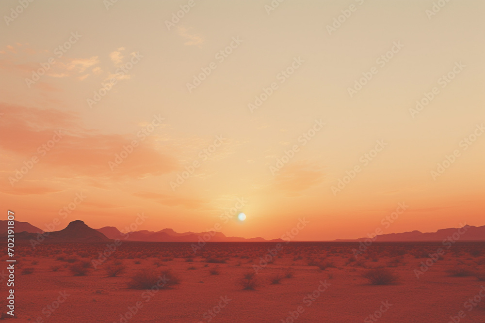 Minimal pixel art of a sunset over the desert, capturing the beauty of simplicity in natural landscapes.