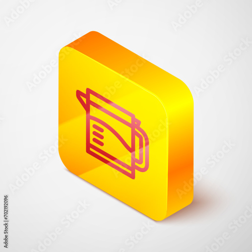 Isometric Electric kettle icon isolated on green background. Teapot icon. White circle button. Vector
