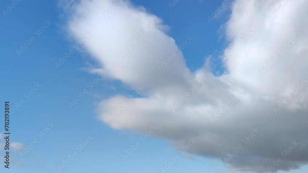 Morning sky with cumulus clouds forming and moving Morning sky with cumulus clouds forming and moving