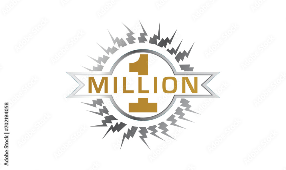 Fototapeta premium one million text or Logo Design