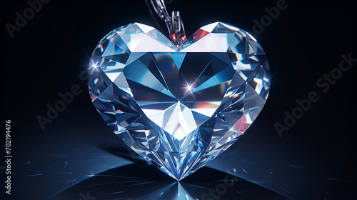 Heart Cut Diamond Pendant  generative ai