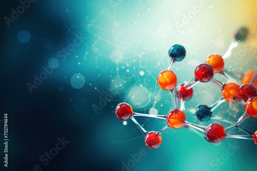 Graphic image of an insulin molecule on an abstract background
