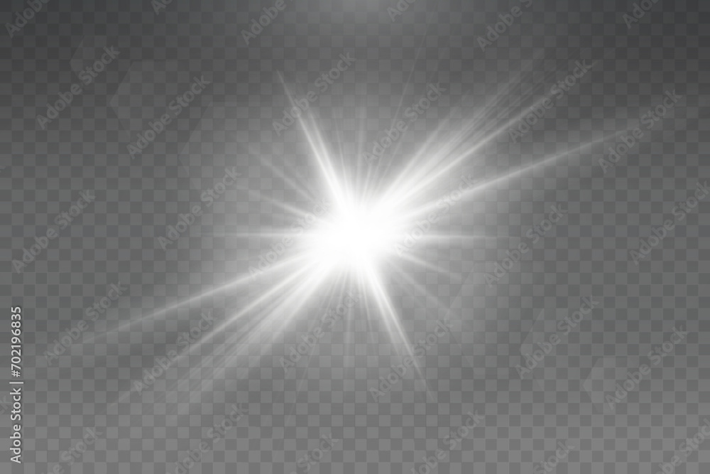 Set of realistic vector white stars png. Set of vector suns png. White flares with highlights.
Set of realistic vector white stars png. Set of vector suns png. White flares with highlights.