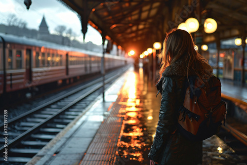 woman at the train station  © HejPrint