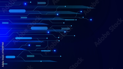 Futuristic circuit board for high computer technology. Digital networking and social communication concept background.