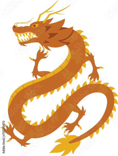 Fototapeta Naklejka Na Ścianę i Meble -  Vector chinese japanese dragon symbol