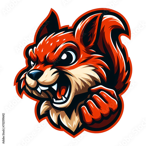 Angry fox head mascot esport photo