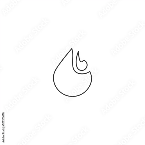 Fire, flame. Linear flame i...