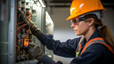 Woman Electrician Breaking Gender Stereotypes at Work