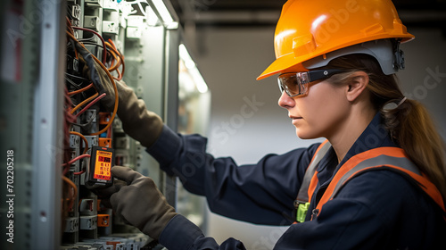 Woman Electrician Breaking Gender Stereotypes at Work