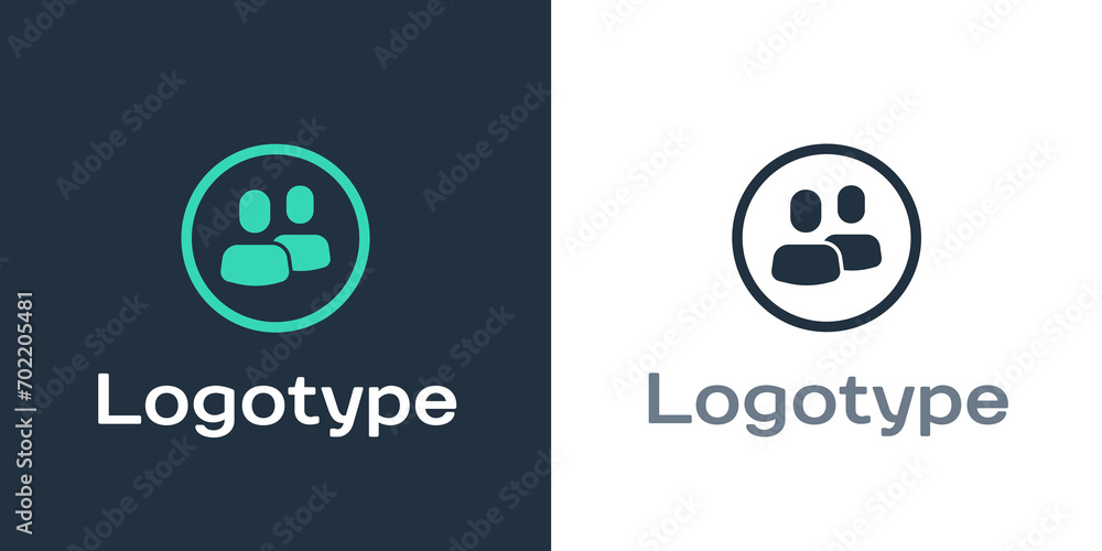 Fototapeta premium Logotype Project team base icon isolated on white background. Business analysis and planning, consulting, team work, project management. Logo design template element. Vector