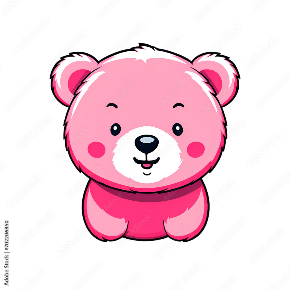 Obraz premium cute Pink teddy bear for t shirt design