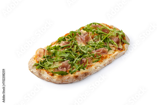 Roman pizza with prosciutto filling