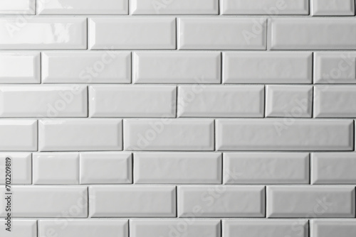 Close up of modern white brick wall texture background