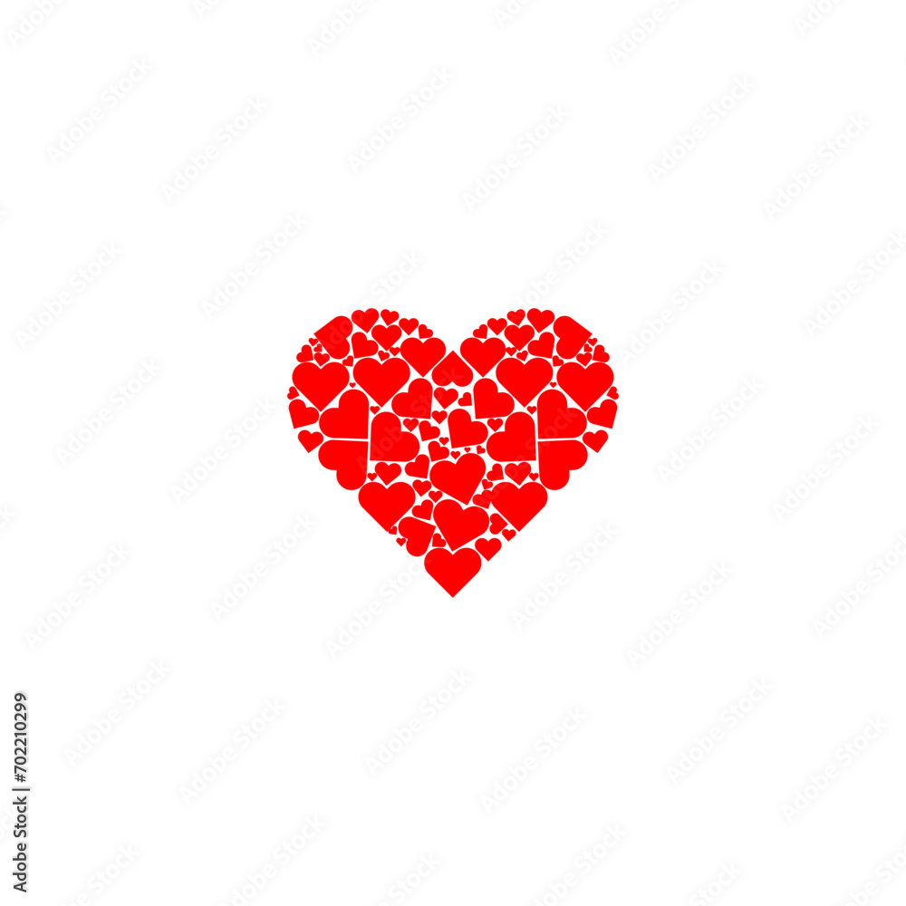 Heart logo isolated on white background