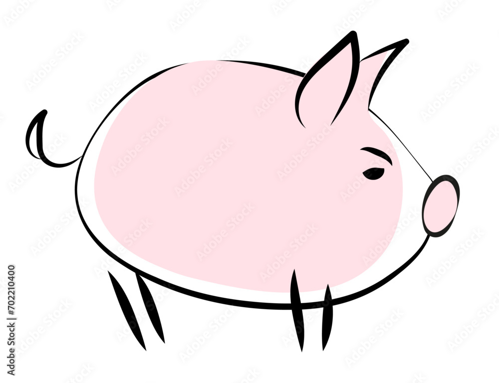 Różowa świnka ilustracja Różowa świnka ilustracja