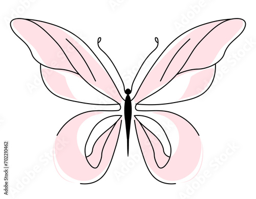 Różowy motyl dekoracja