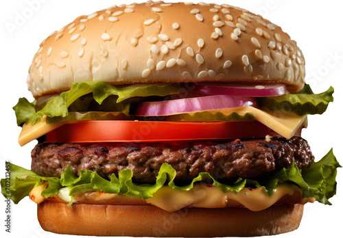 burger isolated transparent background photo