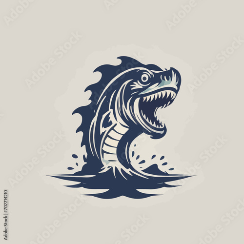 Sea Monster Logo Design EPS format Very Cool