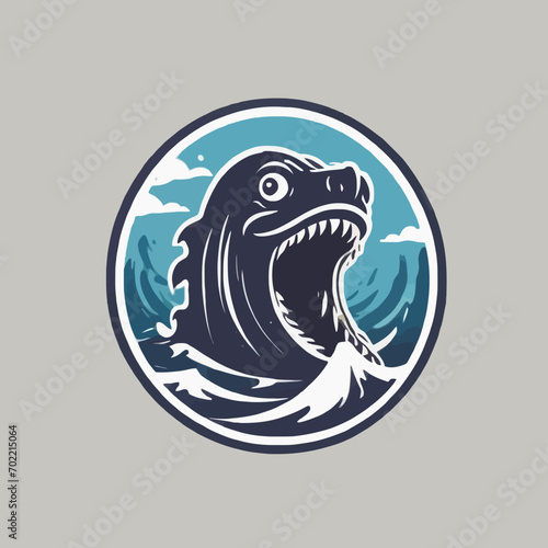 Sea Monster Logo Design EPS format Very Cool