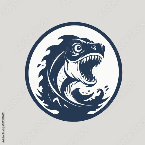 Sea Monster Logo Design EPS format Very Cool