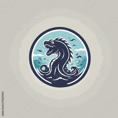 Sea Monster Logo Design EPS format Very Cool