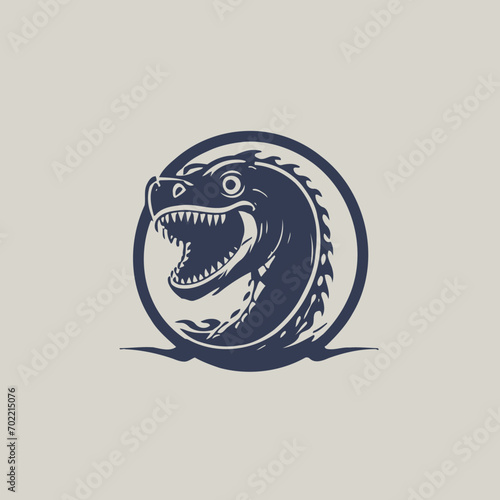 Sea Monster Logo Design EPS format Very Cool