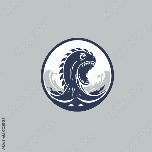 Sea Monster Logo Design EPS format Very Cool