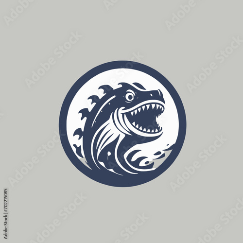 Sea Monster Logo Design EPS format Very Cool